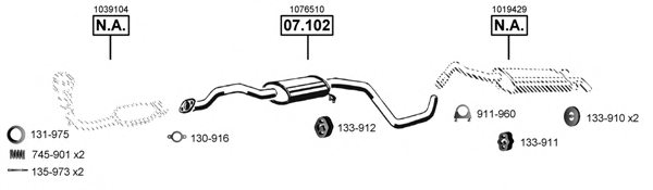 ASMET FO070385 Exhaust System